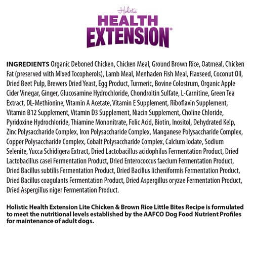Health Extension Little Bites Lite Chicken & Brown Rice Recipe Dry Dog Food  