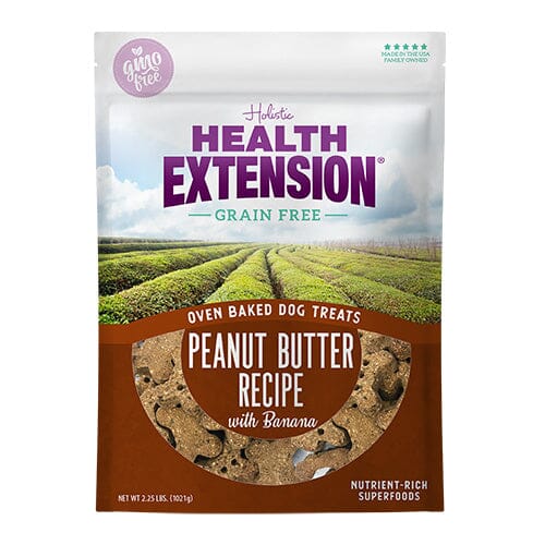 Health Extension Oven Baked Dog Treats Peanut Butter Recipe with Banana  