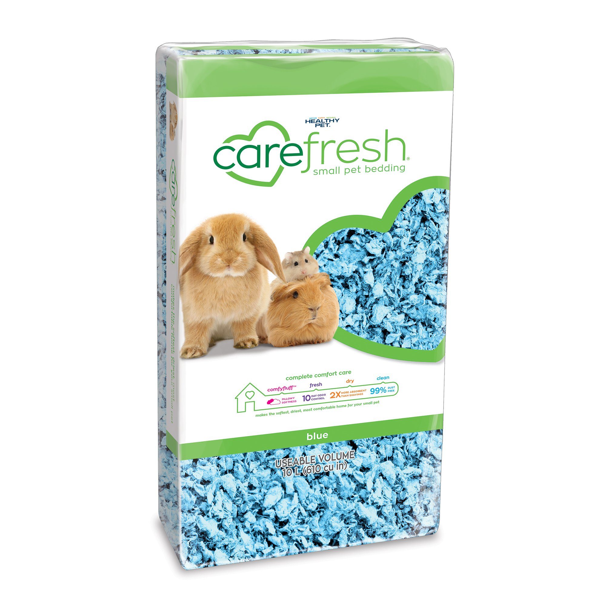 Healthy Pet Carefresh 10 L Retail Bag Small Animal Bedding - Blue  