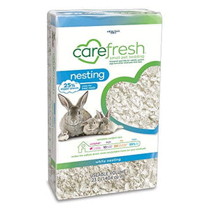 Healthy Pet Carefresh Nesting (White) Rabbit/Guinea Pig Small Animal Bedding - 23 Ltr