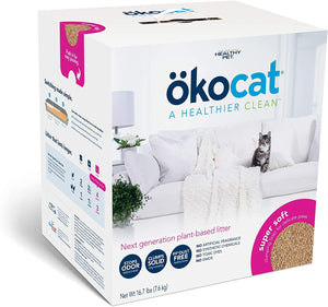 Healthy Pet Okocat 16.7# Cat Super Soft Clumping Wood Litter Cat Litter - 16.7 Lbs