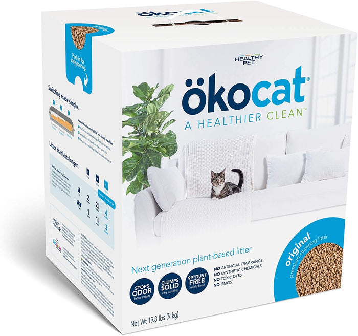 Healthy Pet Okocat Cat Clumping Wood Litter Cat Litter - 19.8 Lbs