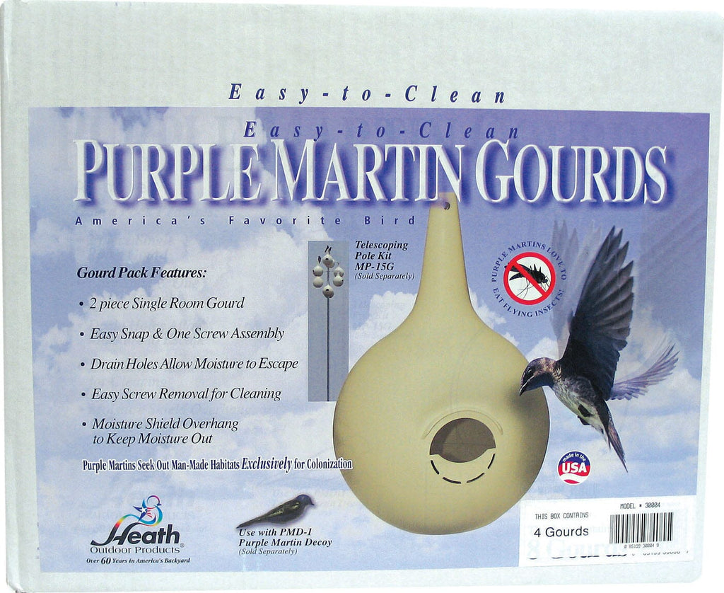 Heath Purple Martin Gourd - White - Large - 4 Pack  