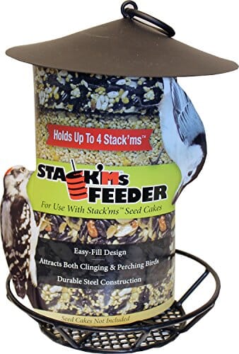 Heath Stack'Ms Seed Cake Wild Bird Feeder - Black - 4 Cake Cap  