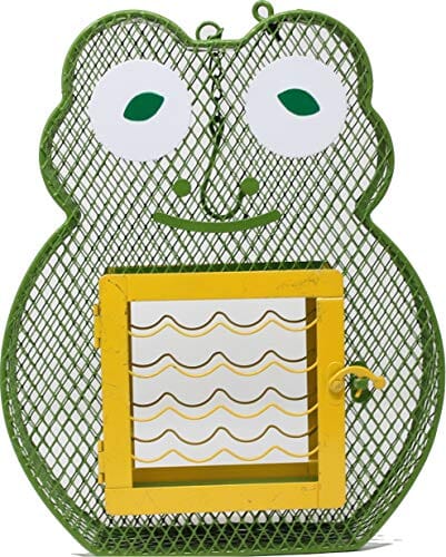 Heath Suet 'N Seed Feeder Frog Suet and Seed Cake Wild Bird Feeder - Green - 2 Cake Cap  