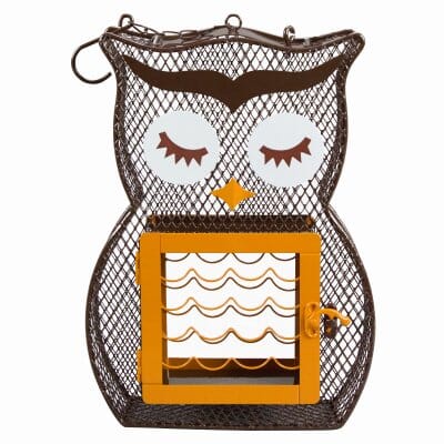 Heath Suet 'N Seed Feeder Owl Suet and Seed Cake Wild Bird Feeder - Brown - 2 Cake Cap  