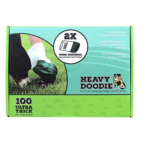 Heavy Doodie Heavy Doodie Ultra-Thick Dog Waste Bags Dog Wastebags - 100 Count  