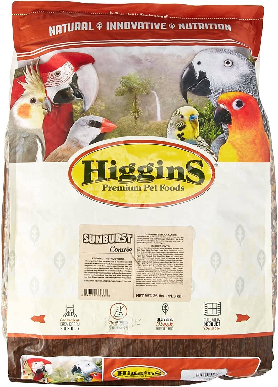 Higgins Gourmet Diets Conure Bird Food - 25 Lbs  