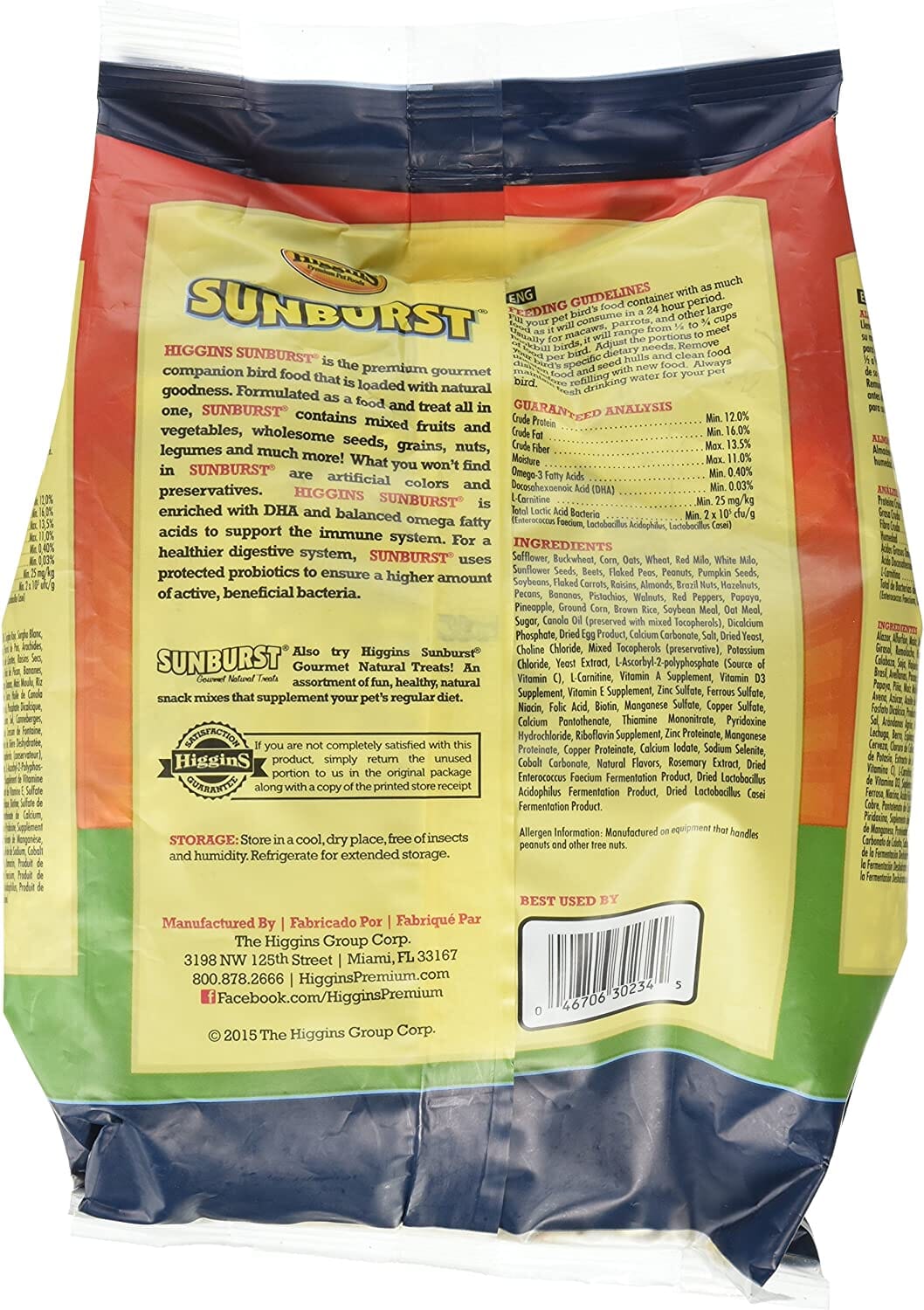 Higgins Gourmet Diets Parrot Bird Food - 3 Lbs  