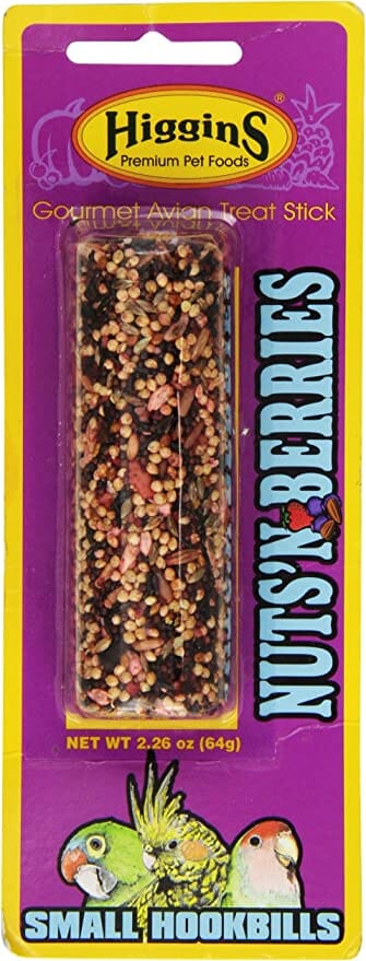 Higgins Gourmet Nut N' Berries Cockatiel Bird Treat Sticks - 2.26 Oz  