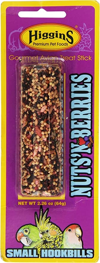 Higgins Gourmet Nut N' Berries Cockatiel Bird Treat Sticks - 2.26 Oz