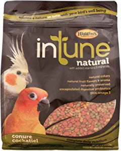 Higgins Intune Natural Conure and Cockatiel Bird Food - 40 Lbs