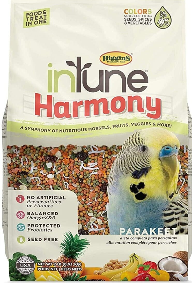 Higgins Intune Natural Harmony Parakeet Bird Food - 2 Lbs  