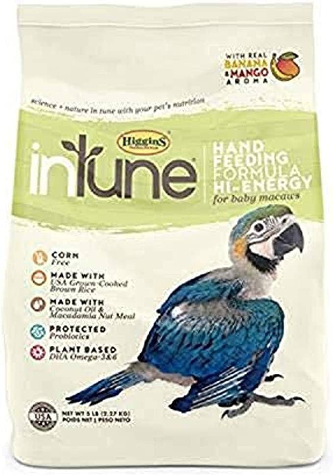 Higgins Intune Natural Hi Energy Hand Feeding Bird Food - 5 Lbs  