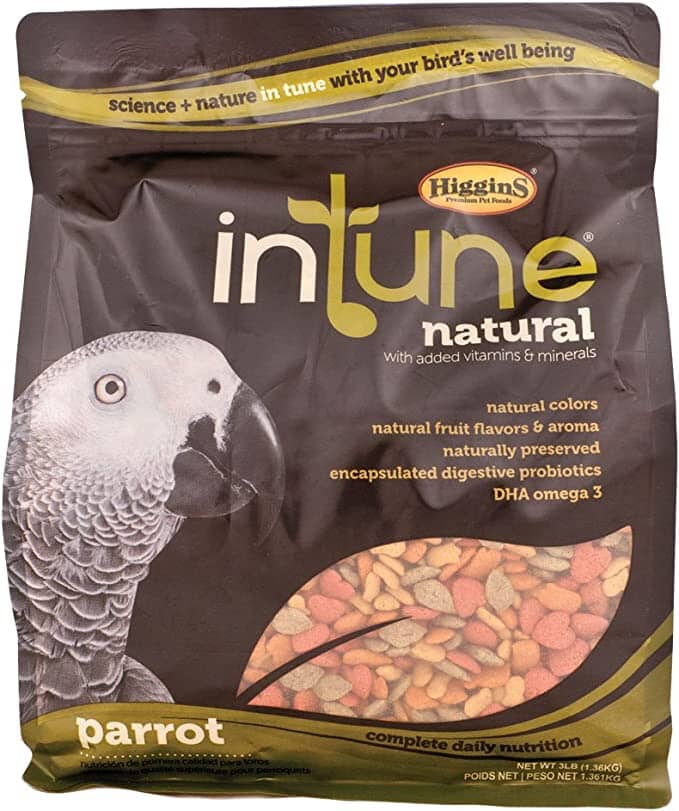 Higgins Intune Natural Parrot Bird Food - 40 Lbs  