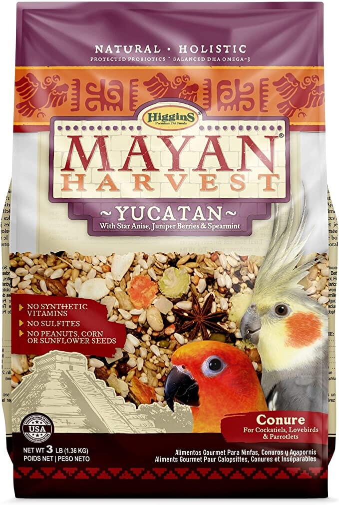 Higgins Mayan Harvest Yucatan Blend Small Hookbill Bird Food - 3 Lbs