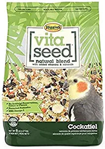 Higgins Nederlands Vita Seed Vita Cockatiel Bird Food - 5 Lbs  