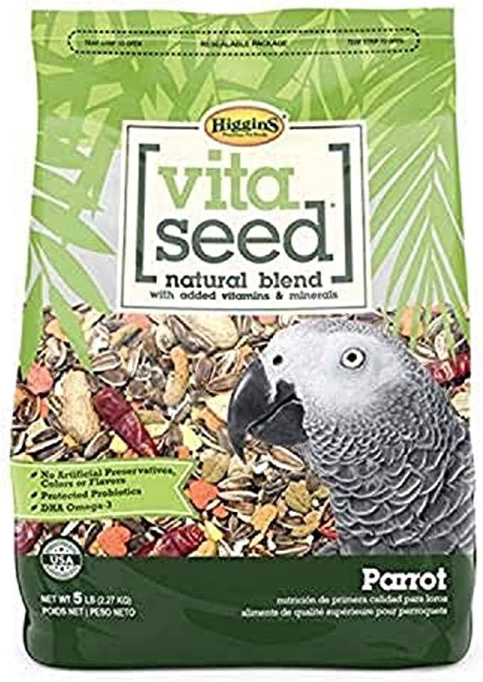 Higgins Nederlands Vita Seed Vita Parrot Bird Food - 5 Lbs  