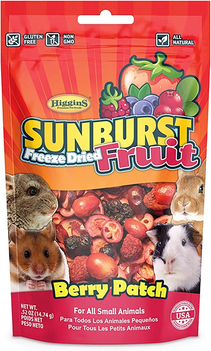 Higgins Sunburst Freeze Dried Fruit Berry Patch Small Animal Treats - 0.52 Oz  