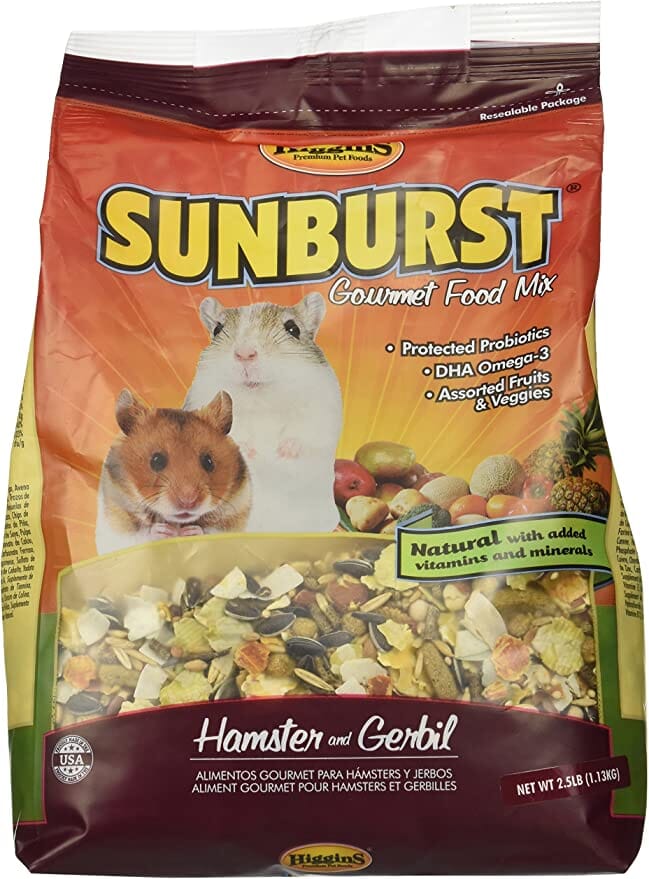 Higgins Sunburst Gourmet Diet 2.5 Hamster and Gerbil Small Animal Food - 2.5 Lbs