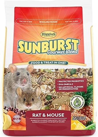 Higgins Sunburst Gourmet Diet 2.5 Rat & Mouse Small Animal Food - 2.5 Lbs