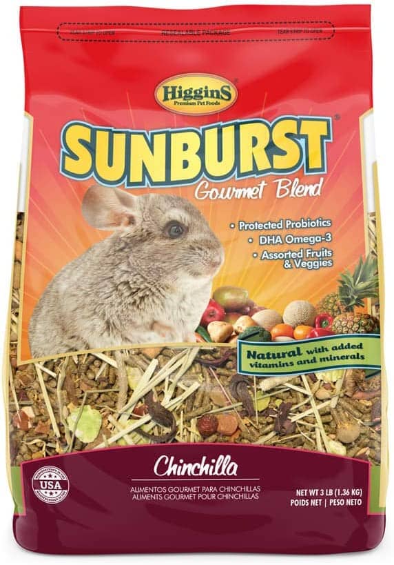 Higgins Sunburst Gourmet Diet Chinchilla Small Animal Food - 3 Lbs  