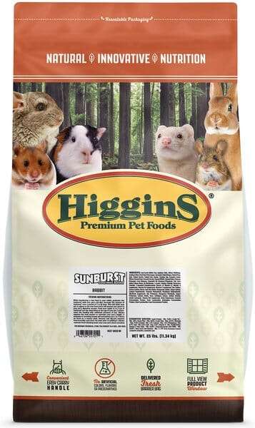 Higgins Sunburst Gourmet Diet Rabbit Pellets Small Animal Food - 50 Lbs