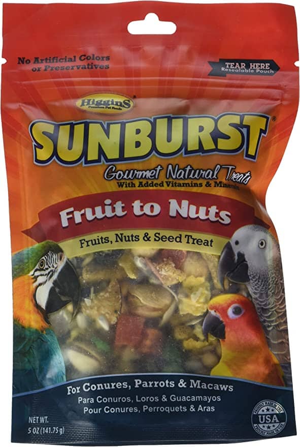 Higgins Sunburst Gourmet Fruit to Nuts Bird Treat Sticks - 5 Oz  