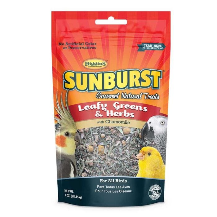 Higgins Sunburst Gourmet Leafy Greens & Herbs Bird Treat Sticks - 1 Oz  