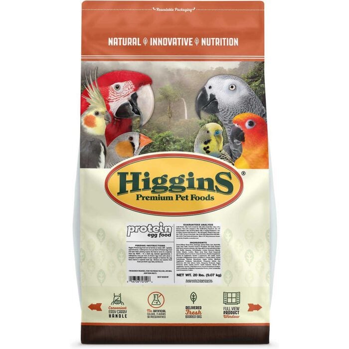 Higgins Sunburst Gourmet Proteen Egg Food Bird Treats - 20 Lbs  