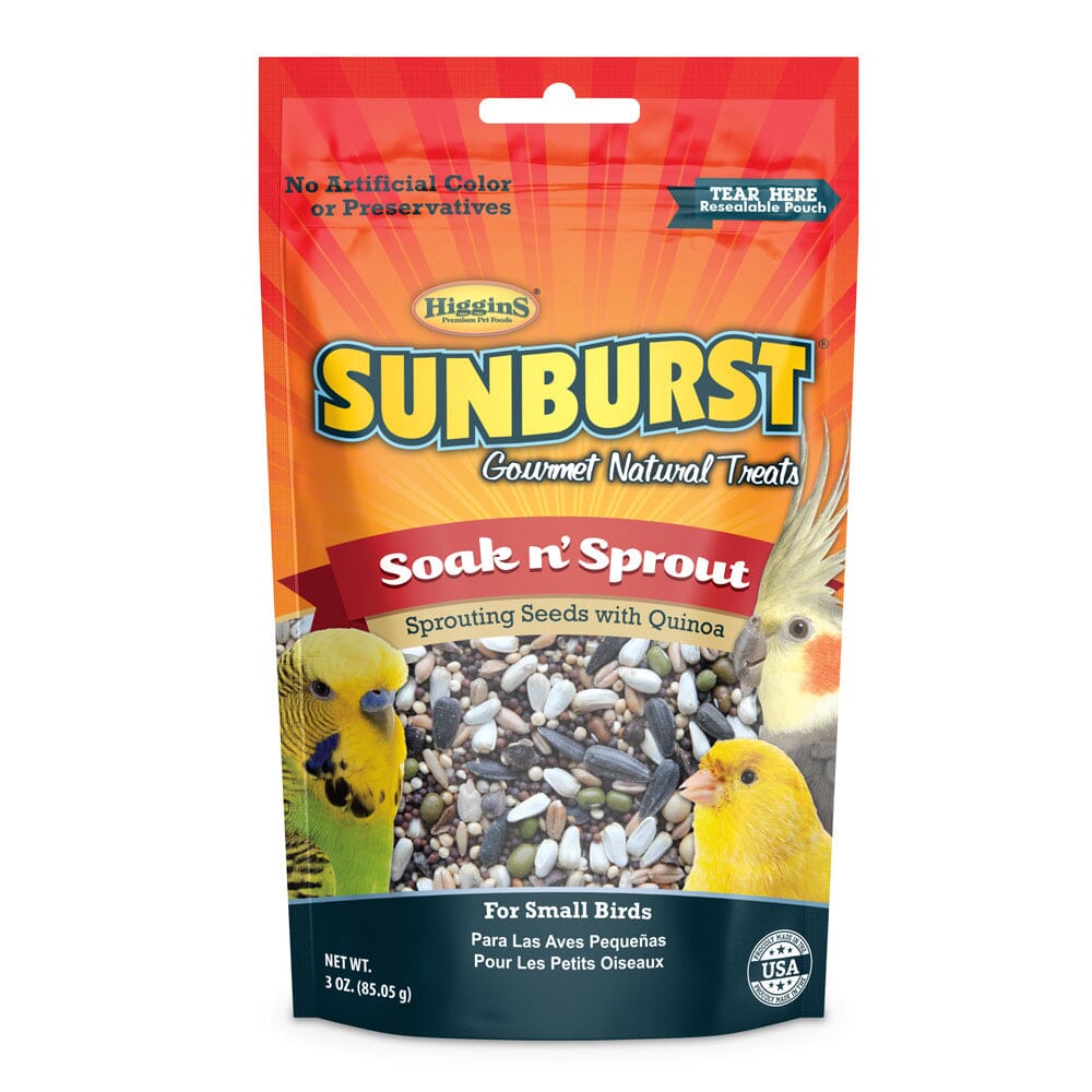 Higgins Sunburst Gourmet Soak n Sprout Bird Treat Sticks - 3 Oz  