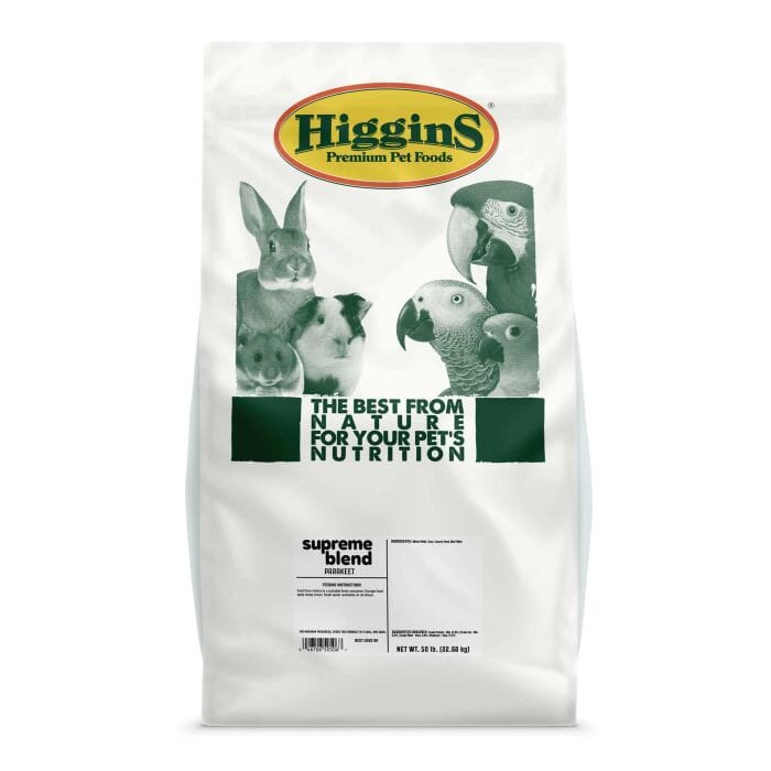 Higgins Supreme Seed Mix Supreme Parakeet Bird Food - 50 Lbs  