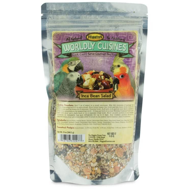 Higgins Worldly Cuisines Inca Bean Salad Bird Food - 13 Oz  