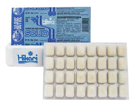 Hikari Bio-Pure Frozen Squid - Cubes - 3.5 oz - Pack of 12  