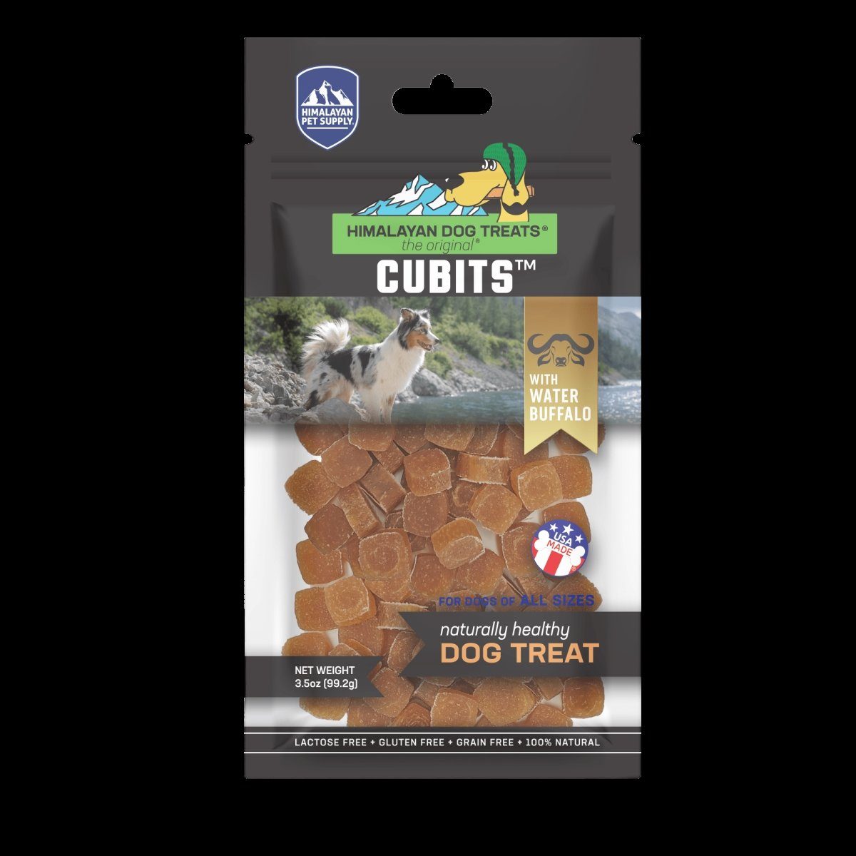 Himalayan Dog Chew Cubits with Water Buffalo Natural Dog Chews - 3.5 oz Bag  