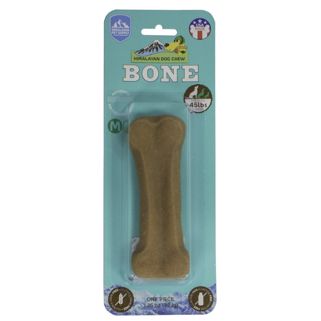 Himalayan Dog Chew Medium Natural Dog Chews - Bone Shaped (for dogs 45 lbs & under)  