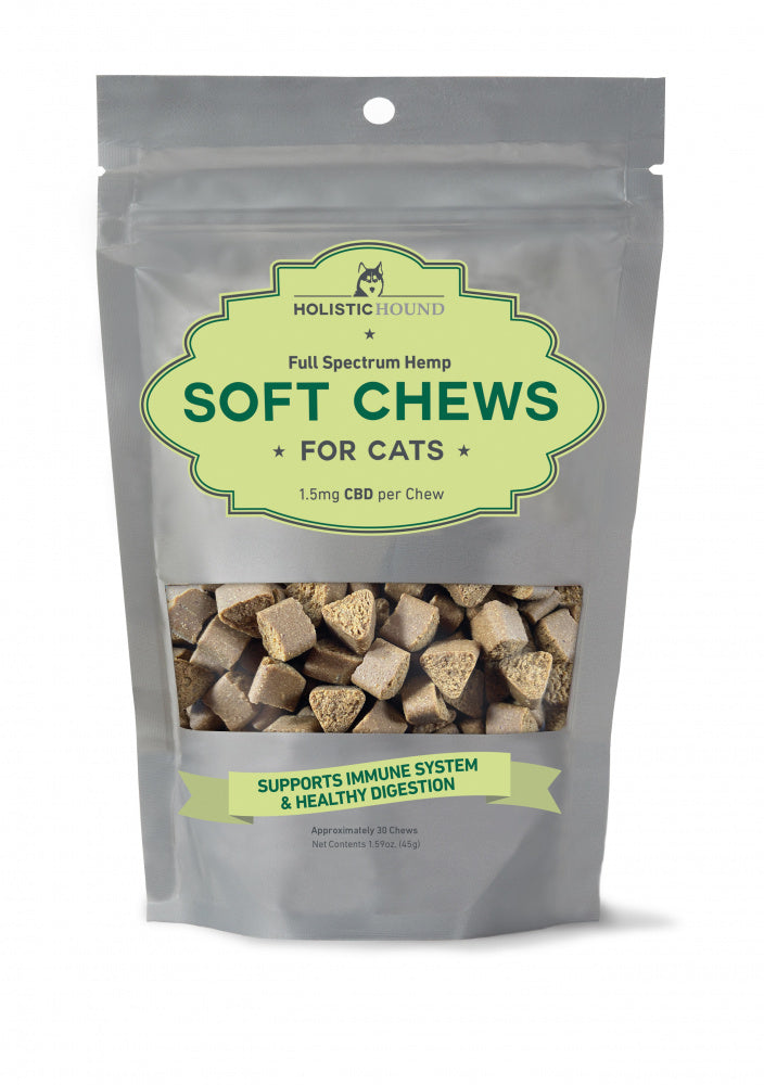 Holistic Hound Full Spectrum Soft and Chewy CBD Cat Treats Chew 1.5MG  