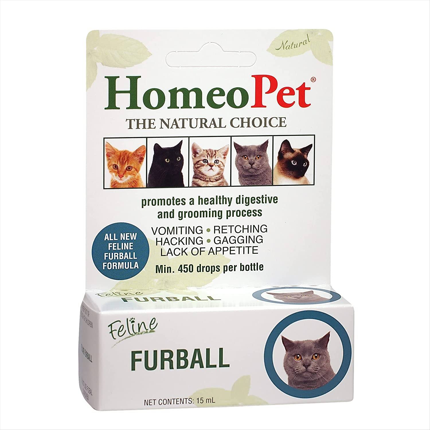 HomeoPet Feline Furball Relief Cat First Aid Care - 15 ml  