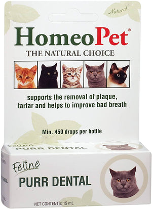 HomeoPet Feline Purr Dental Cat First Aid Care - 15 ml
