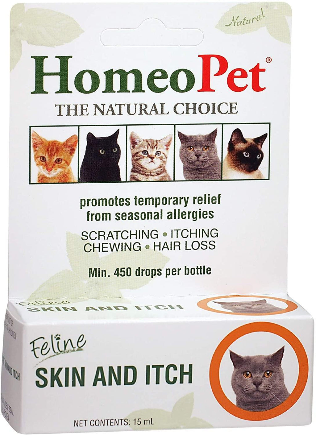 HomeoPet Feline Skin & Itch Cat First Aid Care - 15 ml  