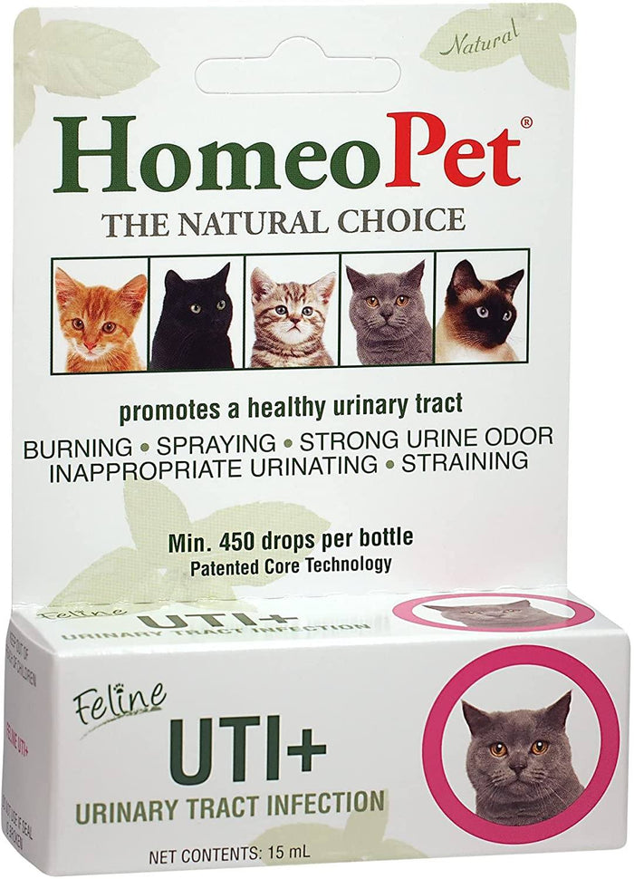 HomeoPet Feline Urinary Tract Infection Support Cat First Aid Care - 15 ml