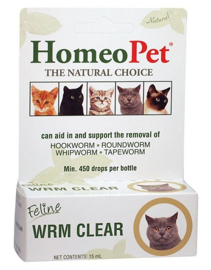HomeoPet Feline Worm Clear Cat First Aid Care - 15 ml