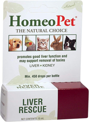 HomeoPet Liver Rescue Cat and Dog First Aid Care - 15 ml