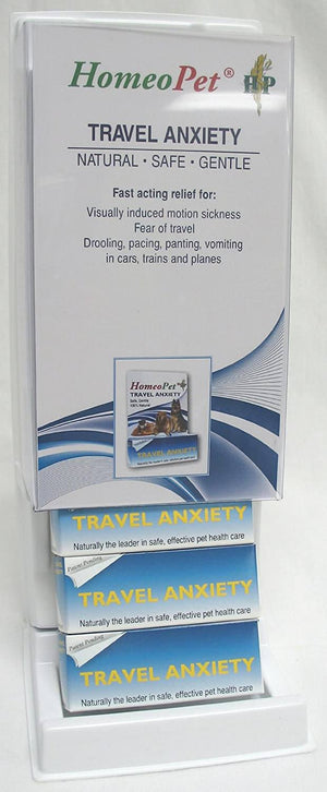 HomeoPet Travel Anxiety Display Cat and Dog First Aid Care - 15 ml - 6 Count