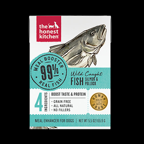 Honest Kitchen Booster Salmon Pollock Meal Wet Dog Food - 5.5 Oz - Case of 12  