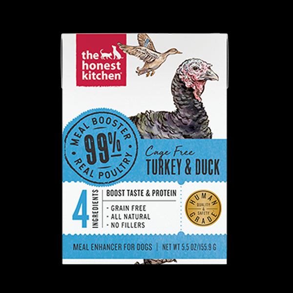 Honest Kitchen Booster Turkey Duck Meal Wet Dog Food - 5.5 Oz - Case of 12  