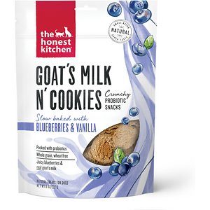 Honest Kitchen Dog Biscuits Goat Milk COOKIES Blueberry- 8 Oz