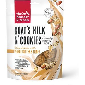 Honest Kitchen Dog Biscuits Goat Milk COOKIES Peanut Butter - 8 Oz  