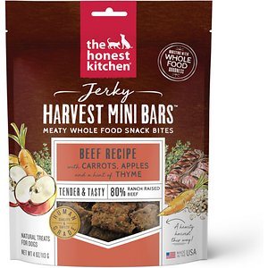 Honest Kitchen Dog Biscuits Jerky Harvest Bars Beef Mini - 4 Oz