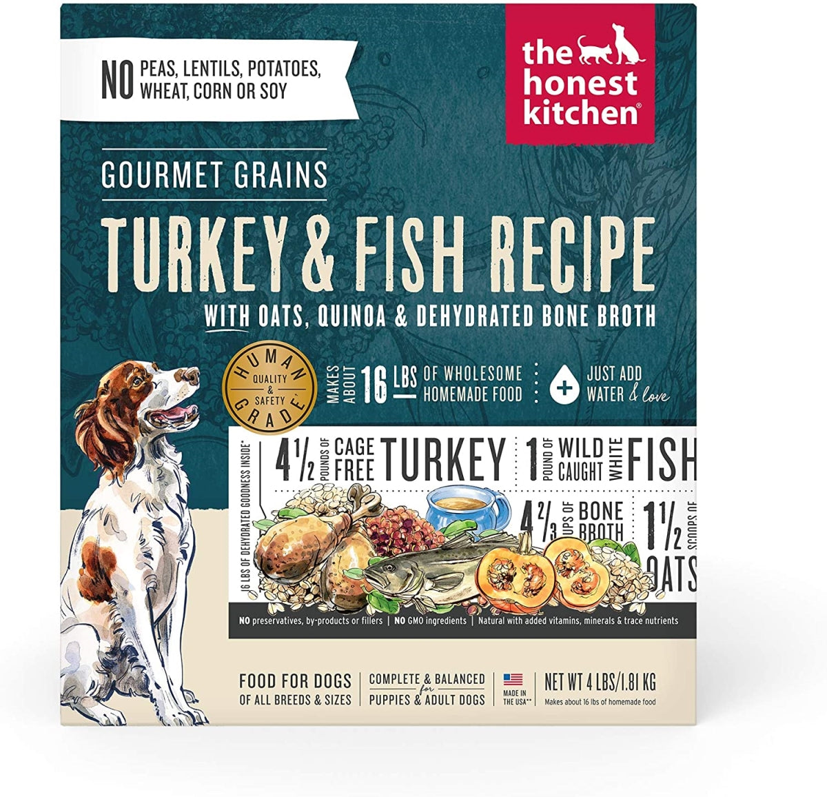 Honest Kitchen Gourmet Grain Turkey Dehydrated Dog Food - 4 lb Box  